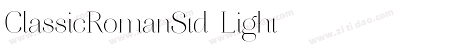 ClassicRomanStd-Light字体转换