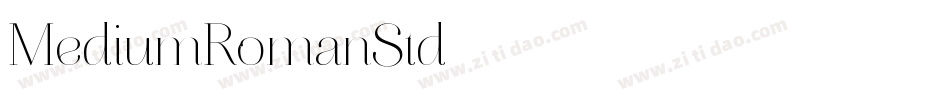 MediumRomanStd字体转换
