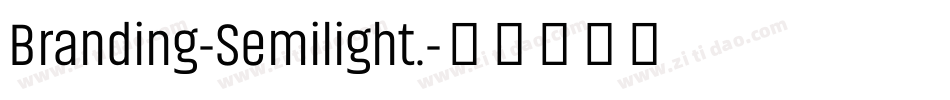 Branding-Semilight.字体转换