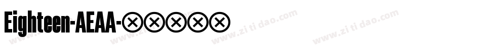 Eighteen-AEAA字体转换