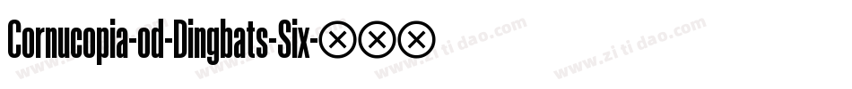 Cornucopia-od-Dingbats-Six字体转换