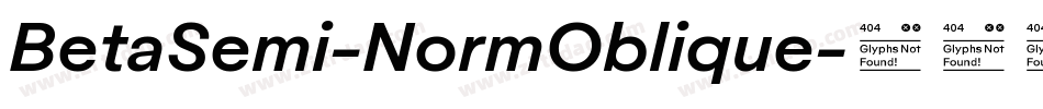 BetaSemi-NormOblique字体转换