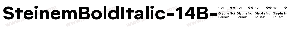 SteinemBoldItalic-14B字体转换