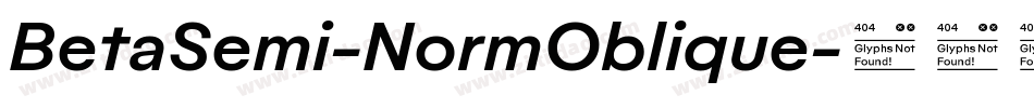 BetaSemi-NormOblique字体转换