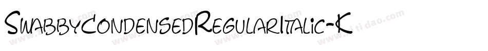 SwabbyCondensedRegularItalic-KWAW字体转换