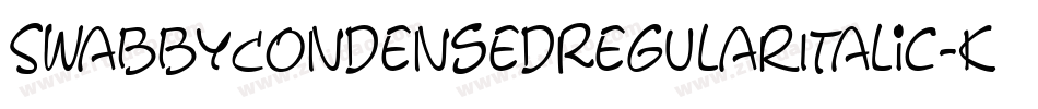SwabbyCondensedRegularItalic-KWAW字体转换