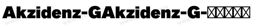 Akzidenz-GAkzidenz-G字体转换