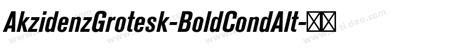 AkzidenzGrotesk-BoldCondAlt字体转换