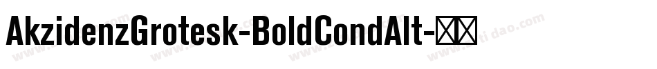 AkzidenzGrotesk-BoldCondAlt字体转换