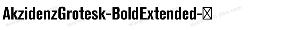 AkzidenzGrotesk-BoldExtended字体转换