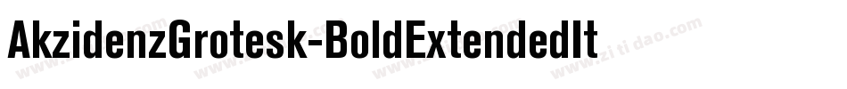 AkzidenzGrotesk-BoldExtendedItalic字体转换