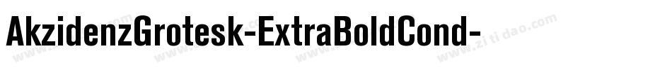 AkzidenzGrotesk-ExtraBoldCond字体转换