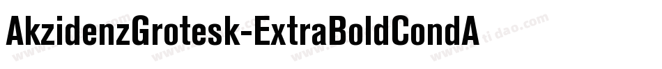 AkzidenzGrotesk-ExtraBoldCondAlt字体转换