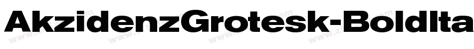 AkzidenzGrotesk-BoldItalic字体转换