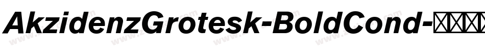AkzidenzGrotesk-BoldCond字体转换