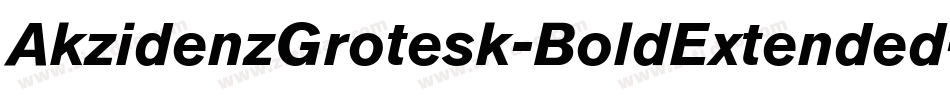 AkzidenzGrotesk-BoldExtended字体转换
