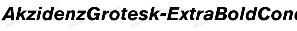 AkzidenzGrotesk-ExtraBoldCondAlt字体转换