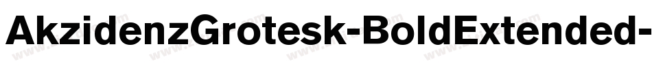 AkzidenzGrotesk-BoldExtended字体转换