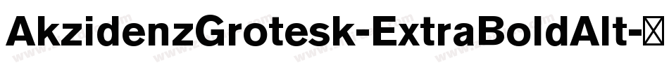 AkzidenzGrotesk-ExtraBoldAlt字体转换