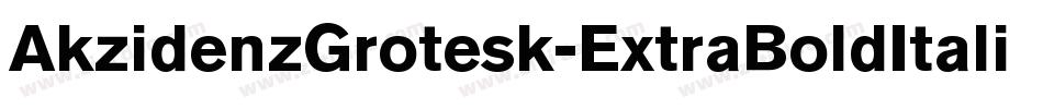 AkzidenzGrotesk-ExtraBoldItalic字体转换