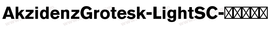 AkzidenzGrotesk-LightSC字体转换