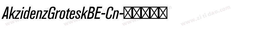 AkzidenzGroteskBE-Cn字体转换
