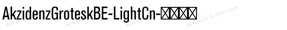 AkzidenzGroteskBE-LightCn字体转换