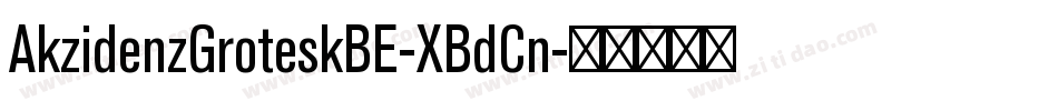 AkzidenzGroteskBE-XBdCn字体转换