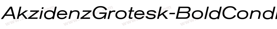 AkzidenzGrotesk-BoldCondItalic字体转换