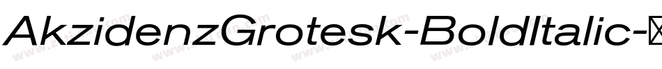 AkzidenzGrotesk-BoldItalic字体转换
