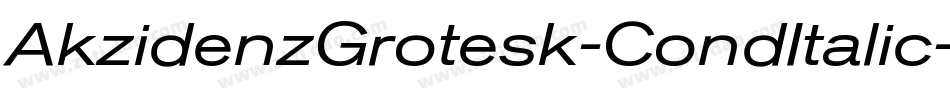 AkzidenzGrotesk-CondItalic字体转换