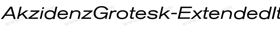 AkzidenzGrotesk-ExtendedItalic字体转换
