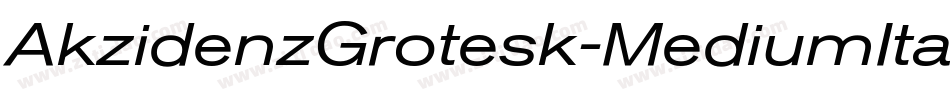 AkzidenzGrotesk-MediumItalic字体转换
