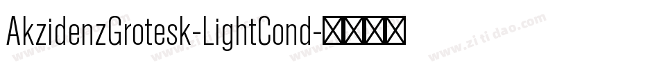 AkzidenzGrotesk-LightCond字体转换