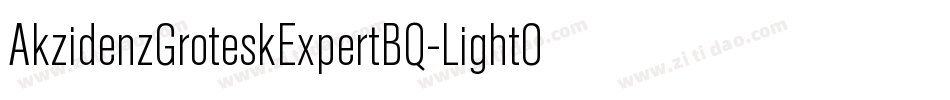 AkzidenzGroteskExpertBQ-LightOsF字体转换
