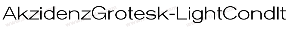 AkzidenzGrotesk-LightCondItalic字体转换