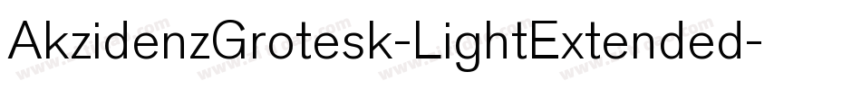 AkzidenzGrotesk-LightExtended字体转换