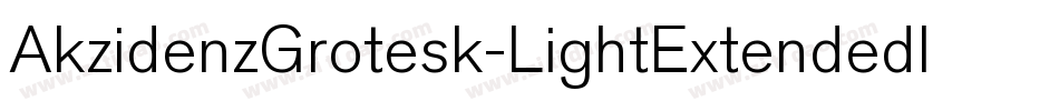 AkzidenzGrotesk-LightExtendedItalic字体转换