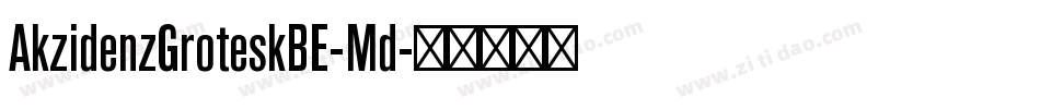 AkzidenzGroteskBE-Md字体转换