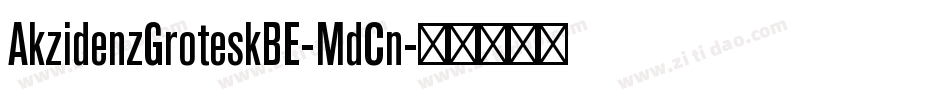 AkzidenzGroteskBE-MdCn字体转换