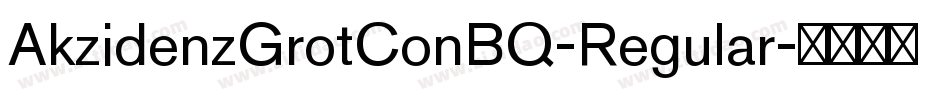 AkzidenzGrotConBQ-Regular字体转换