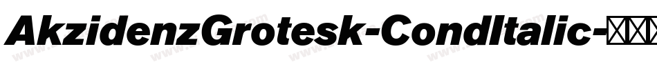 AkzidenzGrotesk-CondItalic字体转换