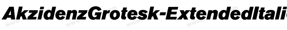 AkzidenzGrotesk-ExtendedItalic字体转换