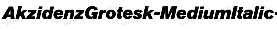 AkzidenzGrotesk-MediumItalic字体转换