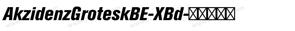 AkzidenzGroteskBE-XBd字体转换