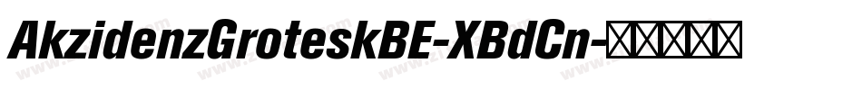 AkzidenzGroteskBE-XBdCn字体转换