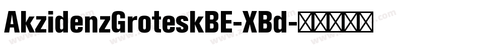 AkzidenzGroteskBE-XBd字体转换