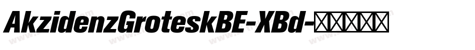 AkzidenzGroteskBE-XBd字体转换