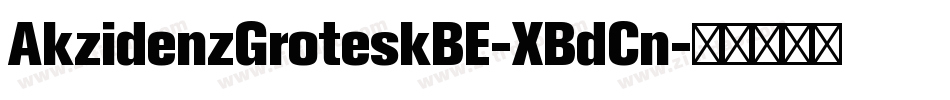 AkzidenzGroteskBE-XBdCn字体转换