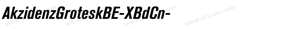 AkzidenzGroteskBE-XBdCn字体转换